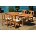 Grade-A Teak Dining Set: 4 Seater 5 Pc: 94 Double Extension Oval Table And 4 Osborne Armless Chairs Outdoor Patio WholesaleTeak #WMDSWVm