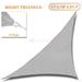 Sunshades Depot 11 x 18 x 21.1 Sun Shade Sail Right Triangle Permeable Canopy Light Gray Custom Size Available Commercial Standard