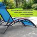 Dcenta 2PCS Set Chaise Lounges Outdoor Chair Lounger Recliner Chair For Patio Lawn Beach Pool Side Sunbathing