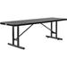 8 Rectangular Expanded Metal Outdoor Table Black