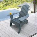 Adirondack Chair Weather Resistant Patio Chairs Wood Adirondack Chair with an Hole to Hold Umbrella on the arm for Fire Pit Deck Outside Garden Campfire Chairs Gray