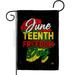 Ornament Collection 13 x 18.5 in. June Freedom Day History Juneteenth Double-Sided Vertical House Decoration Banner Garden Flag Black & Multi Color - Yard Gift