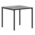 Flash Furniture Lark Outdoor Steel Square Dining Table - Gray/Black