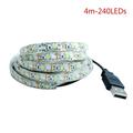 Cool White LED Strip Lights 13.1ft 5V USB LED Tape Lights for Bedroom Kitchen Under Cabinet Decoration Indoor