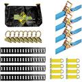 DC Cargo Mall E Track Tie-Down Kit - 25 Pieces: 4 ft Black Rails E-Track Tie-Down Accessories & E-Track Basket
