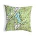 Betsy Drake KS463 12 x 12 in. Forest Lake NH Nautical Map Non-Corded Indoor & Outdoor Pillow