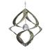 Red Carpet Studios 31071 Indoor/Outdoor 3-Dimensonal Garden Decor Small Cosmix Wind Spinner 11-Inch Chrome - Crystal