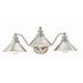 Kira Home Welton 26 3-Light Modern Farmhouse Bathroom Light Vintage Vanity Barn Light Brushed Nickel Finish