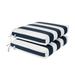 Island Retreat All-Weather Outdoor Navy Stripe Seat Cushion Set of 2