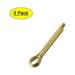 Split Cotter Pin - 4mm x 25mm (5/32 inch x 63/64 inch) Solid Brass 2-Prongs Gold Tone 3 Pcs