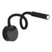 3W Wall Mounted Reading Light Flexible Gooseneck Lamp 3000K Blk