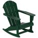 Polytrends Laguna Recycled Poly Outdoor Adirondack Rocking Chair (Set of 2) Dark Green