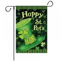 St Patricks Day Garden Flag Vertical Double Sided Shamrock Happy St Patricks Day Flag Evergreen Clover St Patricks Day Yard Flag for Patio Lawn Outdoor House Decor