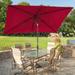 CHYVARY 10 x 6.5ft Patio Rectangular Umbrella Patio Market Outside Table Umbrella for Deck Poolside and Patio Red