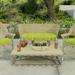 Jordan Manufacturing 44 x 18 Green Solid Tufted Contoured Outdoor Wicker Bench Cushion