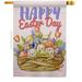 Angeleno Heritage Bunnies Basket Springtime Easter Double-Sided Garden Decorative House Flag Multi Color