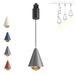 FSLiving H Type Track Pendant Light Creative Lifting Pendant Light Retractable Adjustable Lighting Fixture with Aluminum&Glass Shade 7W 3000K Warm Lighting - 1 Light (Gray)