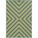 Milton Geometric Outdoor Area Rug Blue/ Green 3 x 5