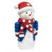 Plow & Hearth Indoor/Outdoor Lighted Snowman Shorty Statue