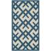 SAFAVIEH Courtyard Alvin Geometric Indoor/Outdoor Area Rug 2 x 3 6 Navy/Beige