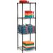 Nexel Black Epoxy 4 Tier Wire Shelving Starter Unit 24 W x 14 D x 74 H