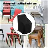 TWSOUL Garden Chair Covers Patio Stacking Chair Cover for Outdoor Chairs Storage Waterproof Tear Resistant 210D Polyester Fabric Outdoor Garden Patio Furniture Protection