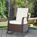 Outsunny Outdoor Wicker Rocking Chair Patio Recliner Beige