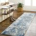 Mark&Day Area Rugs 2x8 Leah Modern Navy Aqua Runner Area Rug (2 7 x 7 3 )