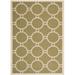 SAFAVIEH Courtyard Ariel Geometric Circle Indoor/Outdoor Area Rug 4 x 5 7 Green/Beige