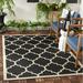 Safavieh Courtyard Alyssa Geometric Indoor/Outdoor Area Rug 5 3 x 7 7 Black/Beige