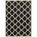 Safavieh Courtyard Amber Quatrefoil Indoor/Outdoor Area Rug 5 3 x 7 7 Black/Beige