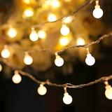 Globe String Lights 33ft 70 Led Indoor String Lights Bedroom 8 Modes Fairy Lights Plug in Extendable Outdoor Decorative Lights
