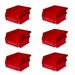 Triton ProductsÂ® 5-3/8 In. L x 4-1/8 In. W x 3 In. H Red Stacking Hanging Interlocking Polypropylene Bins 6 CT