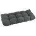 Blazing Needles 42 x 19 in. U-Shaped Microsuede Tufted Settee & Bench Cushion Steel Grey