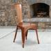 BizChair Commercial Grade Copper Metal Indoor-Outdoor Stackable Chair
