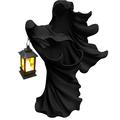 Hell Messenger with Lantern Witch Decoration Lantern The Ghost Looking for Light Realistic Resin Ghost Sculpture for Halloween Garden Decoration Halloween Creative Witch Decoration Lamp