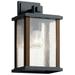 Kichler Marimount 12.75 1 Light Black Outdoor Wall Sconce with Clear Glass