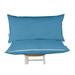 Vargottam Indoor/Outdoor Polyester Fabric Lumbar Pillow With Insert All-Weather Waterproof Decorative Throw Pillow for Patio Furniture-Set of 2 - Medium Blue