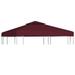 vidaXL 2-Tier Gazebo Top Cover 0.68lb/mÃ‚Â² 118.1 x118.1 Bordeaux 44757