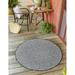 Unique Loom Deco Trellis Indoor/Outdoor Trellis Rug Charcoal/Gray 4 1 Round Trellis Contemporary Perfect For Patio Deck Garage Entryway