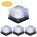 Solar Brick Lights Ice Cube Light Lamp Frosted 2.8x2.8 Size LED Landscape Light Buried Light Square Cube for Outdoor Night Lamp Garden Courtyard Pathway Festival Decoration (4 Pack Cold White)