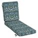 Arden Selections ProFoam Essentials 72 x 21 x 3.5 Inch Outdoor Chaise Lounge Cushion Sapphire Aurora Blue Damask