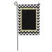 KDAGR Black Modern Chic Gold Glamour Chevron Pattern Christmas Abstract Blank Garden Flag Decorative Flag House Banner 28x40 inch
