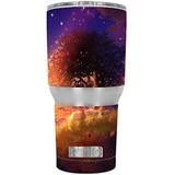 Skin Decal Vinyl Wrap for RTIC 30 oz Tumbler Cup Stickers Skins Cover (6-piece kit) / Beautiful Tree Stars Night