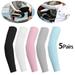 5Pairs Sun Sleeves Compression UV Protection Cooling for Men Women Summer Sunblock Cycling Driving Golf