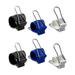 GadgetKlip Garden Clips: Re-usable simple to use plant accessory for indoor/outdoor use with plants garden tools hoops trellis + plant cages-6 clips- 2 Small White 2 Medium Blue 2 Large Black