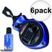 6 Pack Tajima CR202B-P Blue Chalk-Rite II GearDrive Ultra Thin Fast-Wind Chalk Snap-Line with Blue Micro Chalk