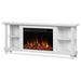 Real Flame Penrose 58 Slim Solid Wood & Glass Electric Fireplace in White