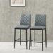 Highsound Modern Bar Stools Fireproof Leather Bar Chairs Set of 2 Gray