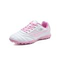 Tenmix Girls & Boys Basketball Non Slip Athletic Shoe Mens Lace Up Soccer Cleats Children Sport Sneakers Pink Broken 4Y